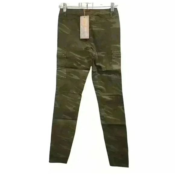 Spoon Jeans Camo Camoflauge Ankle Zip Five-Pocket Style Pants Jeans - Picture 2 of 10